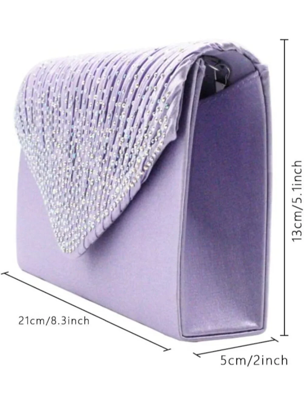 〽️ Women’s Violet Clutch Purse Bridal Wedding Party Evening Shoulder Bag